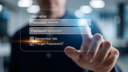 User logging into system