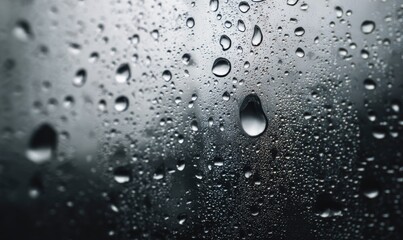 water drops on glass