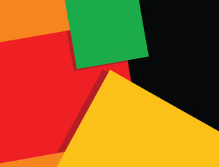 Abstract Geometry with Red Yellow Green and Black