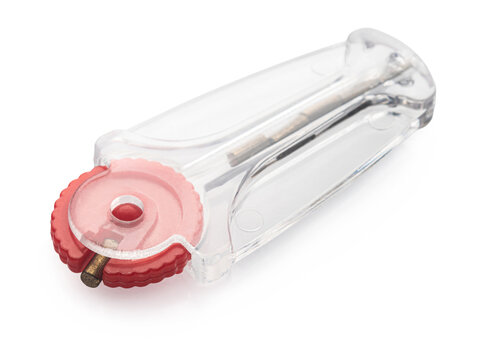 packaging of lighter flints on a white isolated background