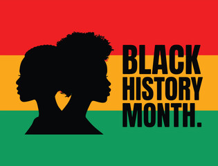 Black History Month Afro Silhouettes with Pan-African