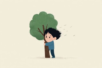 Background illustration of strong winds