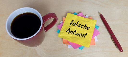 falsche Antwort
