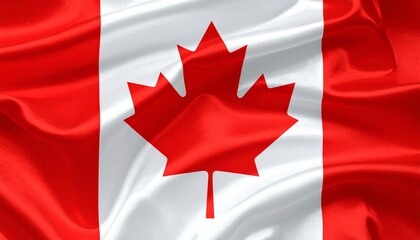 Canada flag with red field, white square, and maple leaf.