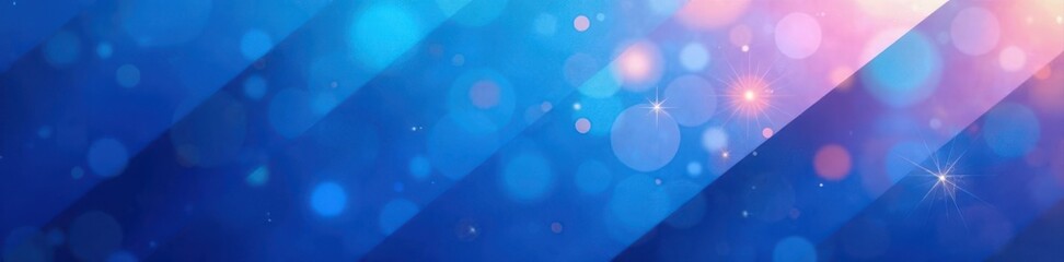 Abstract blue geometric banner, layered shine effect, business, festive, pattern