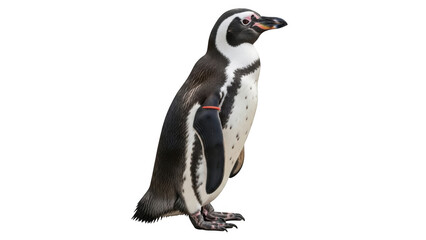 Humboldt penguin standing isolated on transparent background