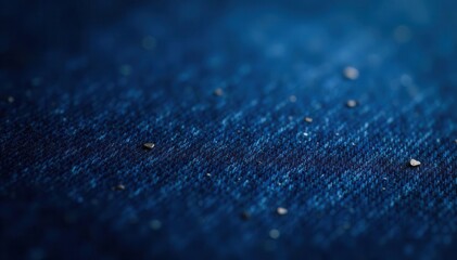 Close-up woven blue denim texture Deep indigo, rough weave , detail, fabric