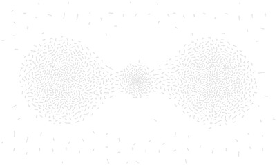 Abstract grey vector particle clusters connecting on white. Digital big data analysis concept, neural network technology or biology cell division. Science swarm point illustration.