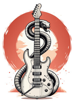 logo con chitarra elettrica 07