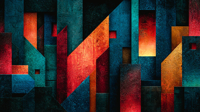 Peinture abstraite color&eacute;e