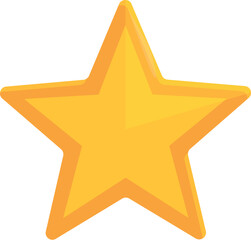 Obraz premium Five pointed golden star glowing, representing achievement, quality, and success