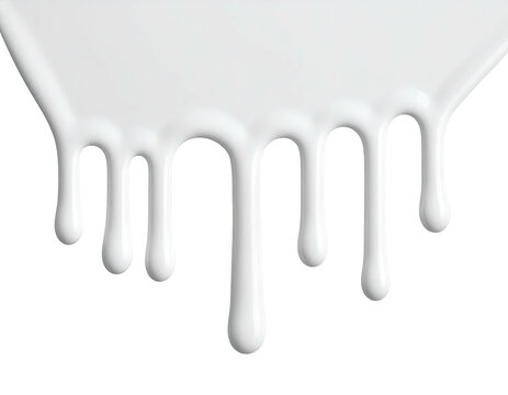 Dripping white viscous fluid against a dark backdrop