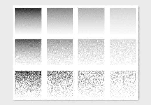 Vector collection of abstract square stipple noise texture backgrounds