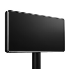 Blank Black Digital Billboard Mockup, PNG with Alpha Channel Transparency