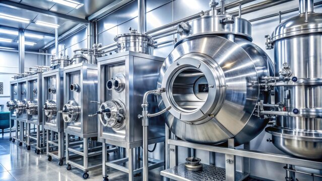 Industrial Stainless Steel Tanks in Modern Food Processing Facility