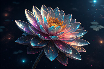 Cosmic Crystal Lotus