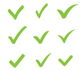 Elegant simple tick shape element design