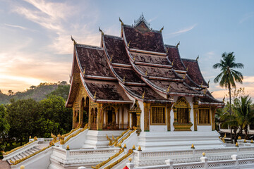 views of luang prabang temple, laos