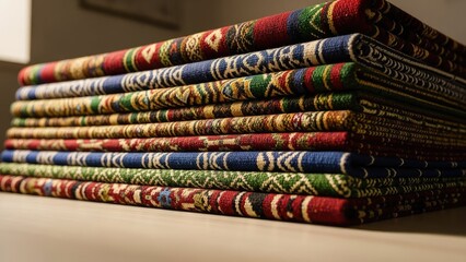 Lion Dance Troupe Prepares for a Vibrant Cultural Performance with Traditional Costumes and Instruments Under Festive Lanterns