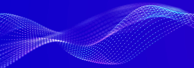 Polygonal background with dots and lines. Network connection structure. Science and technology. 3d