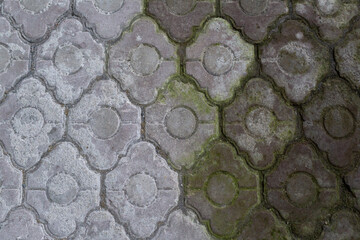 Dirty Damp Paving Floor Pattern - Geometric Background