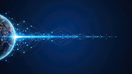 Communication net earth datum abstract globe map digital technology planet transfer satellite exchange continent cyberspace tech business global network background space information three