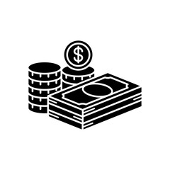 Money, budget, savings, loan, cash, earning, income, wallet, currency, dollar, card, forex, coin, revenue, piggy bank, profit icon set. Finance business thin line icon collection. Vector illustration.