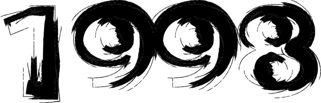 the number 1998 in a bold black font