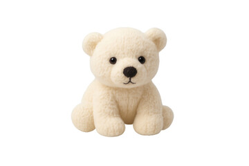 Obraz premium White plush baby polar bear toy sitting