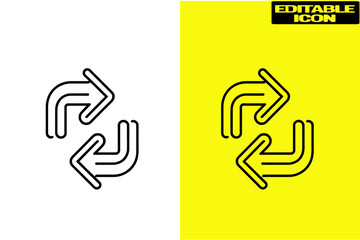 Interconnected arrows symbol Vector