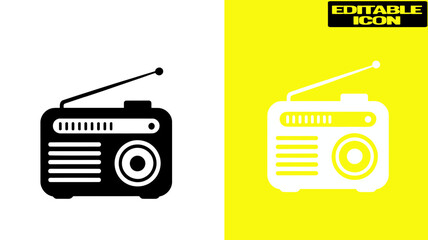 Vintage radio icons Vector