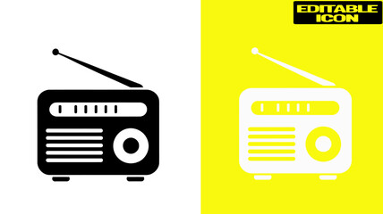 Vintage radio icons Vector