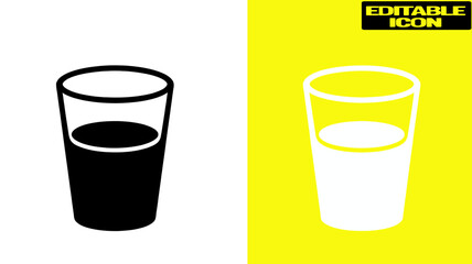 Two glasses of beverages Vector