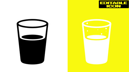 Two glasses of beverages Vector