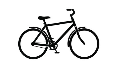 Fototapeta premium A black bicycle icon on a for design use