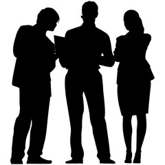 silhouettes of business people