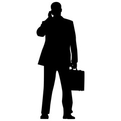 silhouette of a businessman