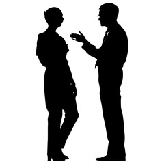 silhouette of a man and woman