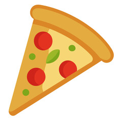Pizza slice vector on white background