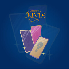 Vector graphic of National Trivia Day for National Trivia Day celebration.