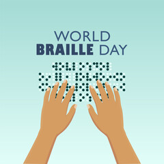 Vector graphic of World Braille Day for World Braille Day celebration.