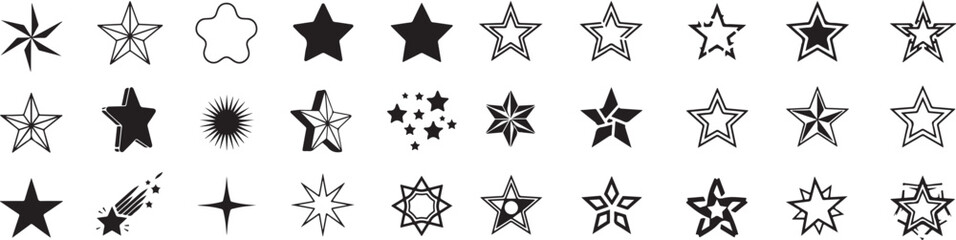 Star vector icons. Set of star.eps