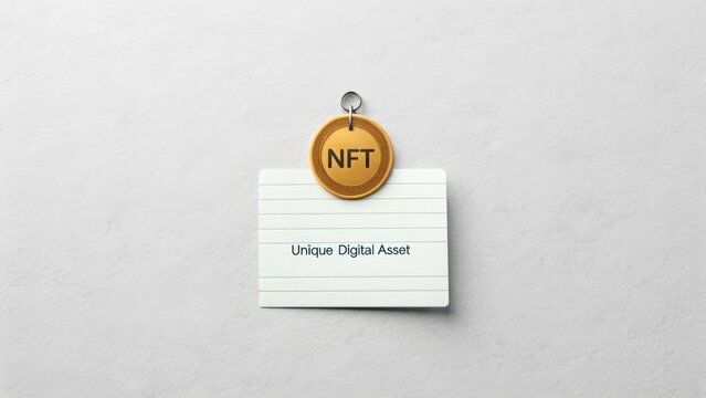 NFT Token With Unique Digital Asset Label - Powered by Adobe