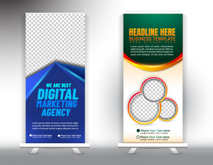 X Stand Display Banner Design template