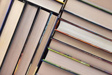 Lots of books. Educational theme. Learning concept