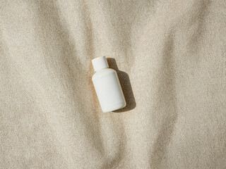 Sustainable Beauty Packaging Mockup on Textured Linen with Natural Light
