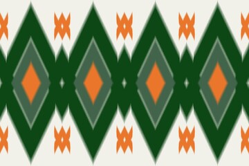 Ethnic seamless, Ikat patterns with simple shapes. Tribal and ethnic fabrics. Simple geometric pattern elements are best used in design, textile printing.