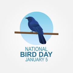 Vector graphic of National Bird Day for National Bird Day celebration.