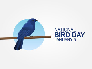 Vector graphic of National Bird Day for National Bird Day celebration.