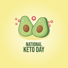 Vector graphic of National Keto Day for National Keto Day celebration.
